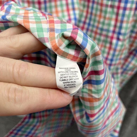 Vineyard Vines Shirt Men XS Slim Fit Whale White Casual Button Down Dress Check - Picture 13 of 15